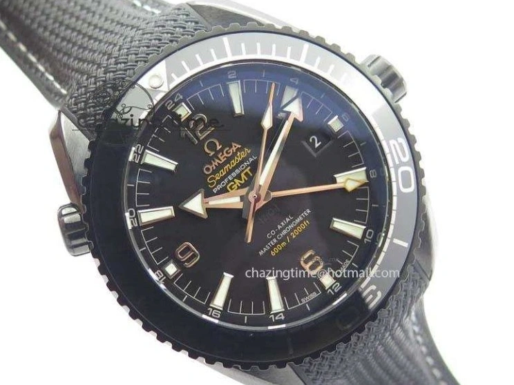 0407 Planet Ocean 45mm Real Ceramic BP-Maker Best Edition Black Dial On Nylon Rubber Strap A TopPick 8185